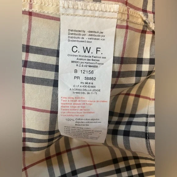 Burberry Nova Check BELTED Button Down Shirt Dress🔥NEW🔥Womens SM/Youth XL (12) - Picture 9 of 17